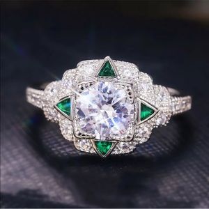 New 925 Silver Beautiful Diamond Ring